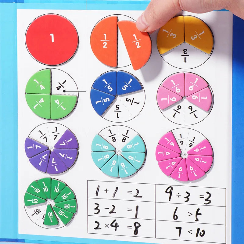 Montessori Fracción Matemáticas Aprendizaje Matemáticas Juguete